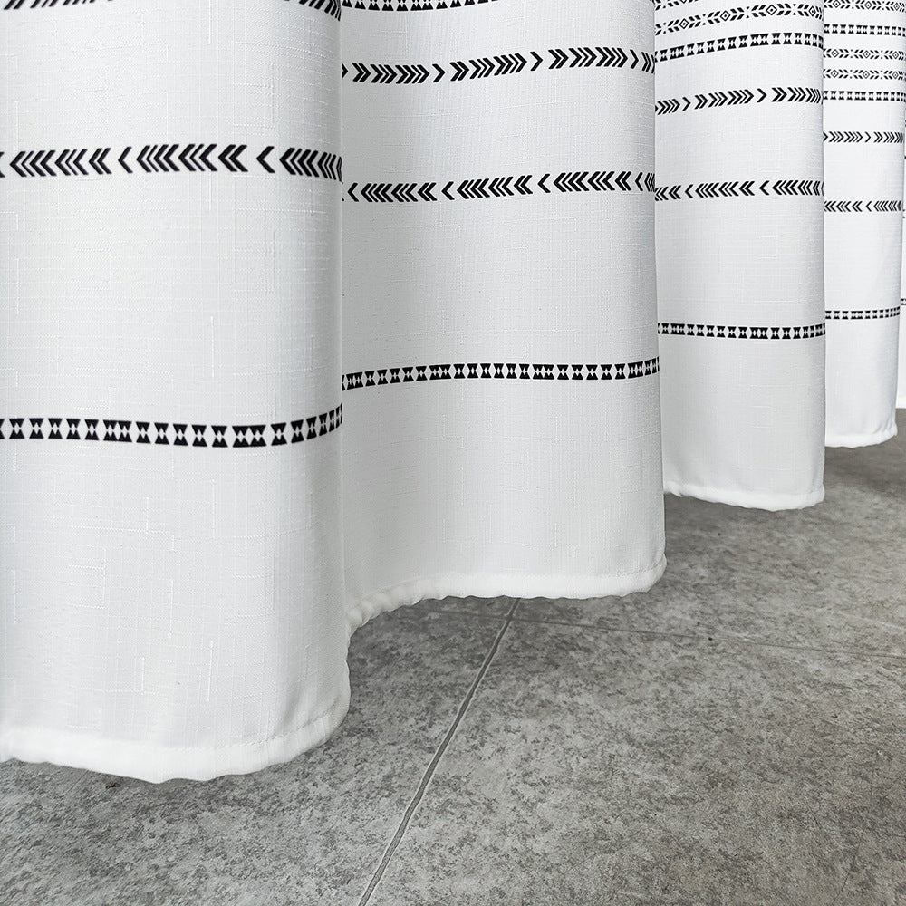 Textured Striped Shower Curtain Kalsten