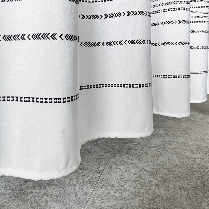 Textured Striped Shower Curtain Kalsten