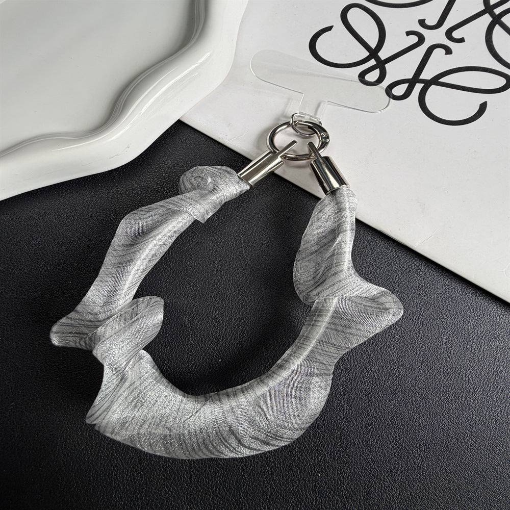 Ruffled Hair Tie Keychain Holder Kalsten