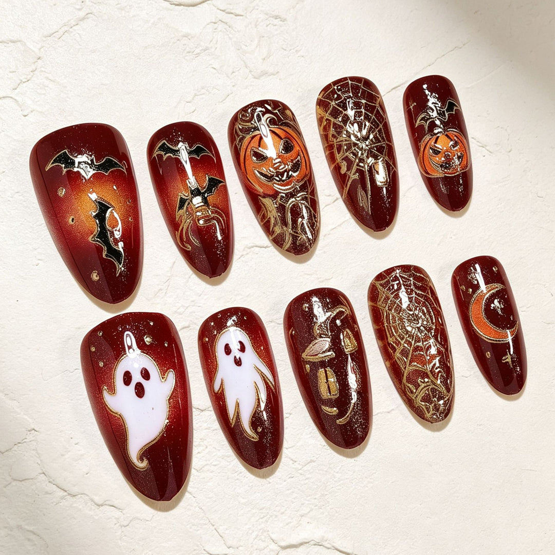 Halloween-Themed Decorative Press-On Nails Kalsten