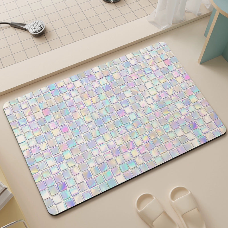 Luxurious Mosaic Design Bathroom Mat Kalsten