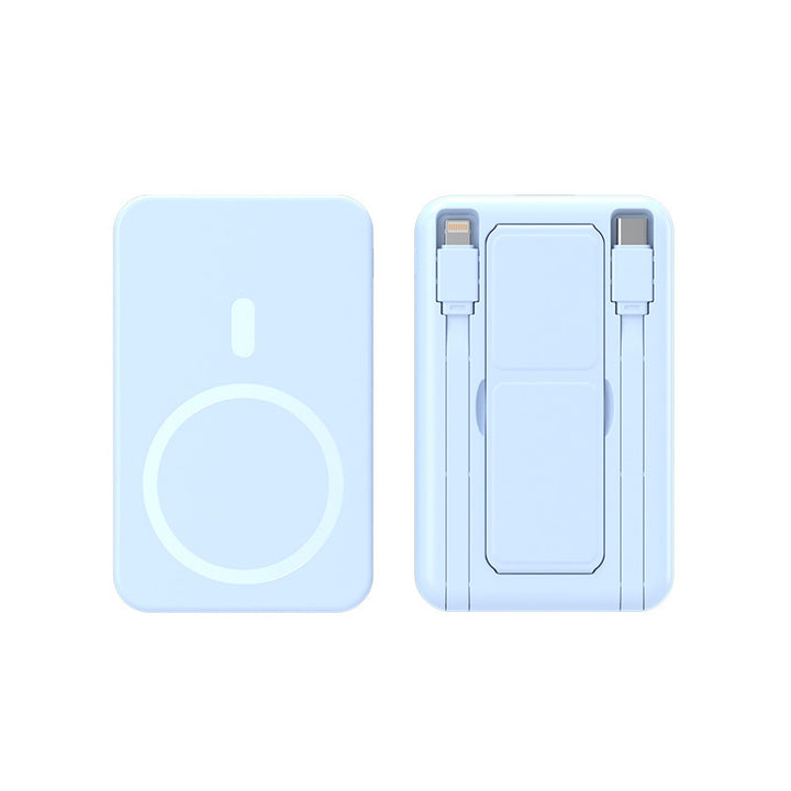 Portable wireless charger with integrated cable system Kalsten