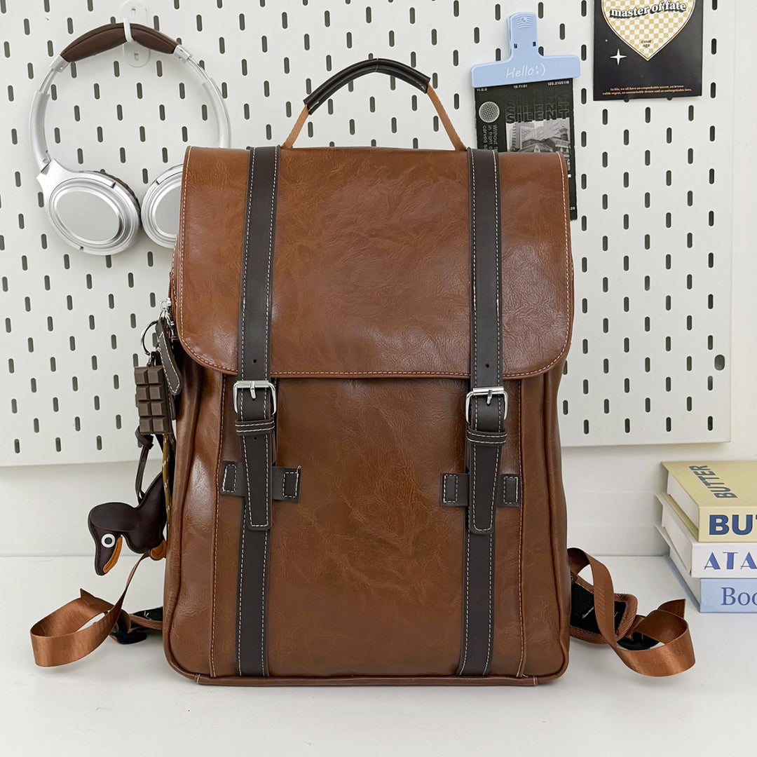 Stylish Leather Laptop Backpack