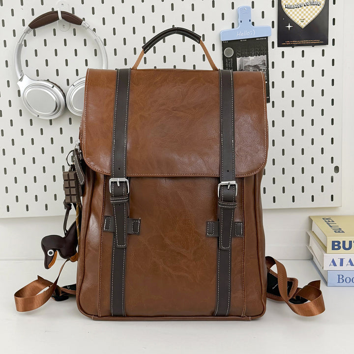 Stylish Leather Laptop Backpack