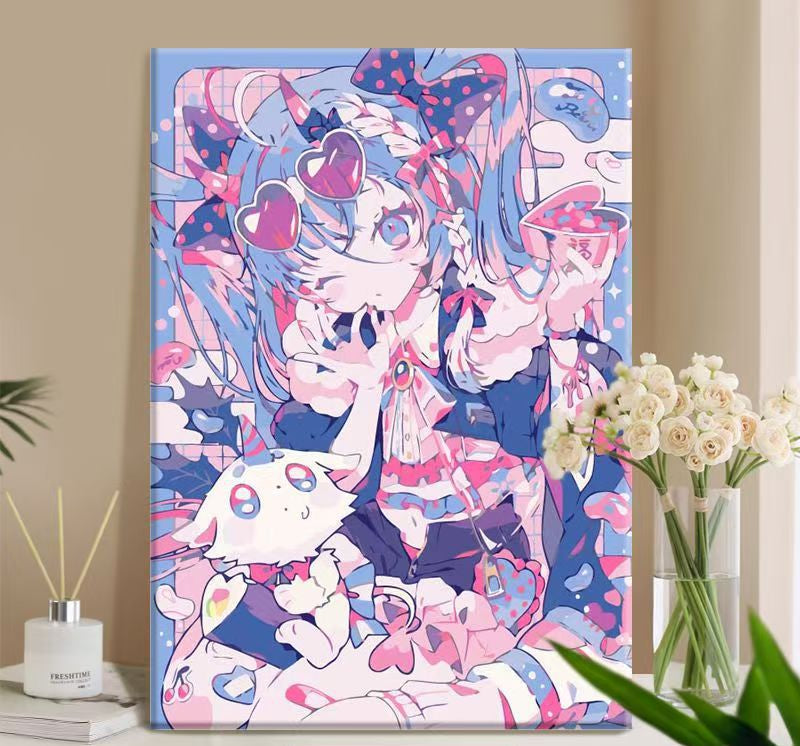 Whimsical Anime-Themed Canvas Art Print Kalsten