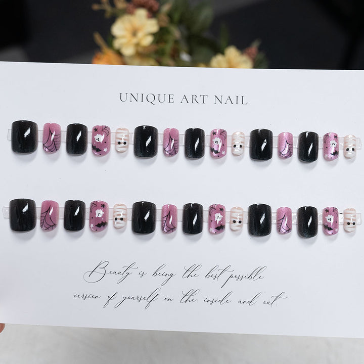 Halloween-Themed Press-On Nail Art