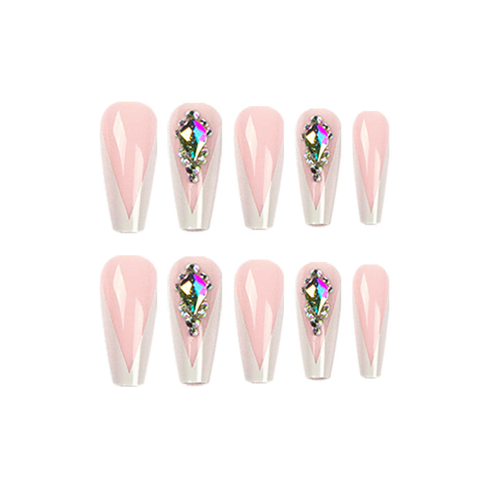 Artful nail extensions with elegant glitter accents Kalsten