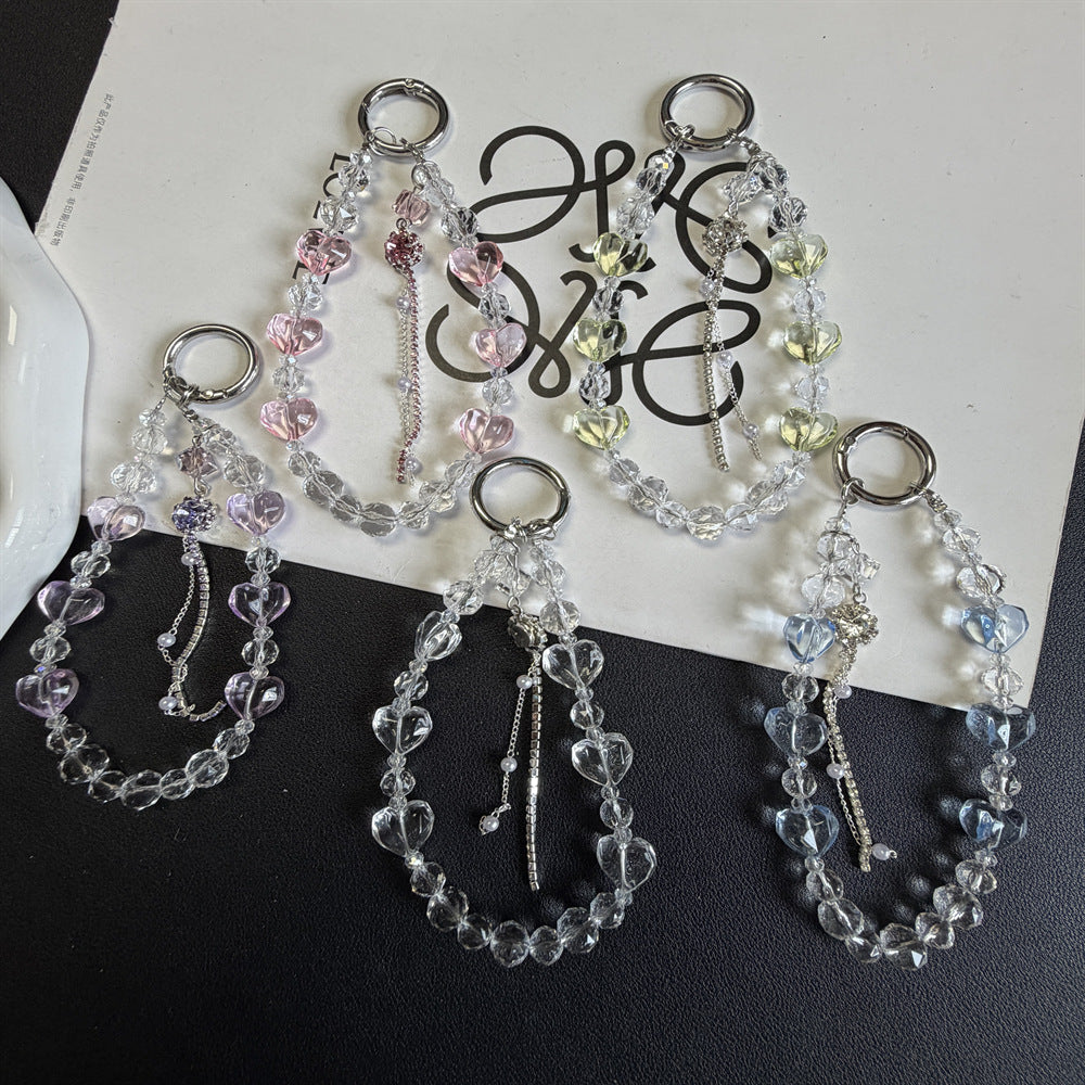 Heart-Shaped Beaded Keychain Kalsten