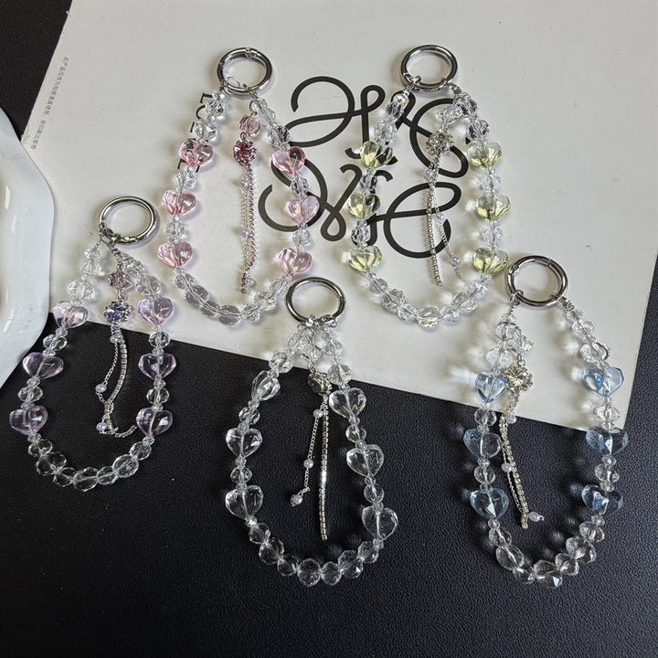 Heart-Shaped Beaded Keychain Kalsten