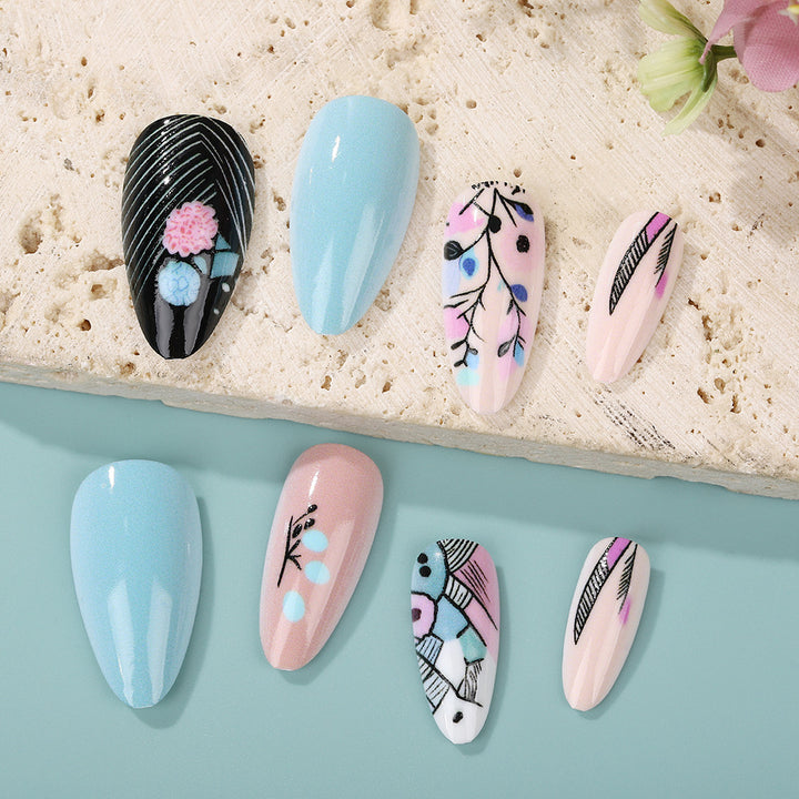 Artificial nails with floral accents Kalsten