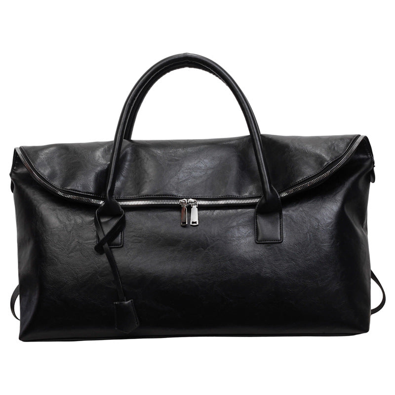 Premium Textured Leather Weekender Duffle