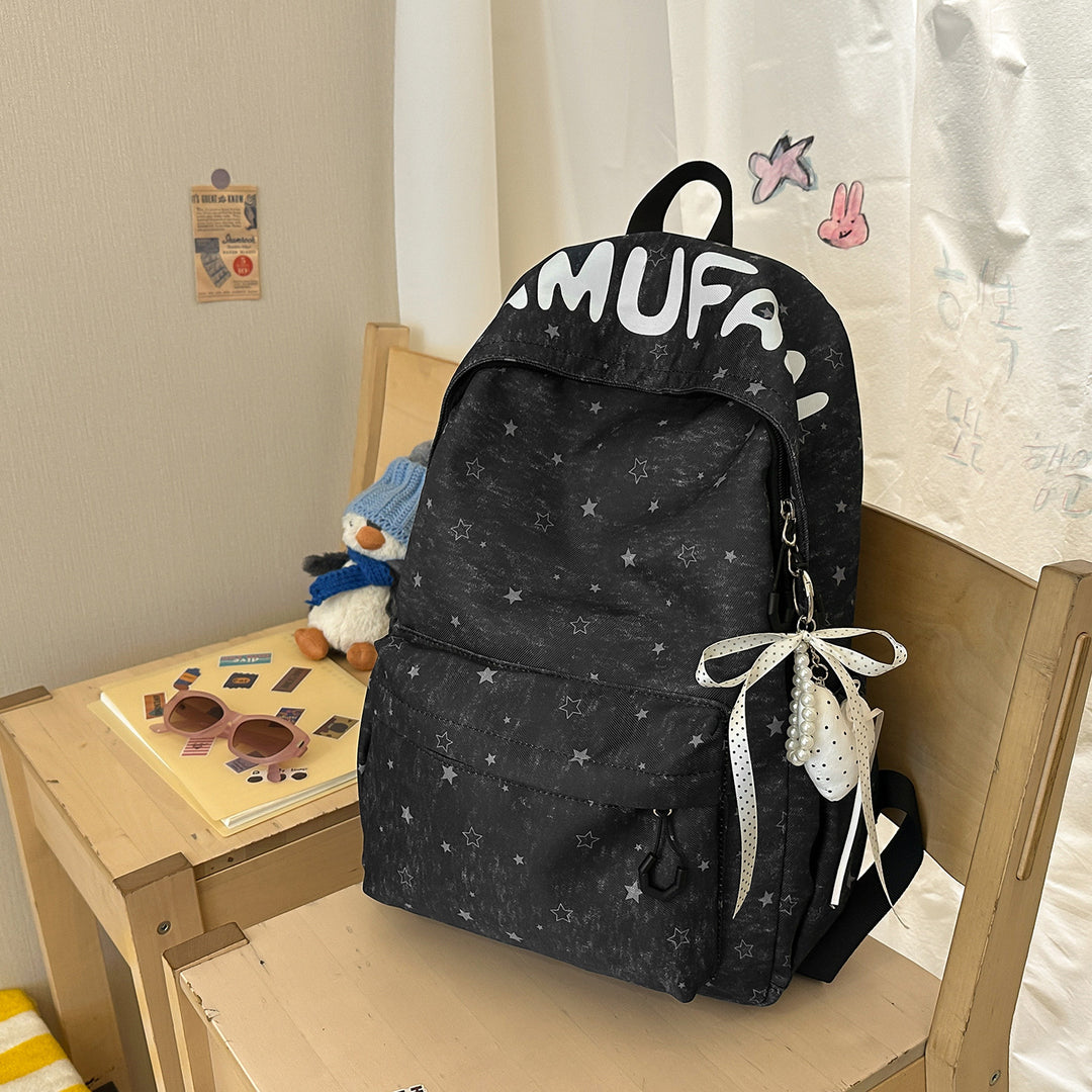 Casual Star-Embellished Backpack Kalsten