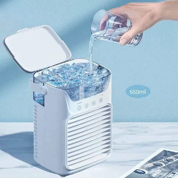 Unisex One Size USB Desktop Evaporative Cooler Humidifier with Top Fill Water Tank Adjustable Louver and Touch Controls Kalsten