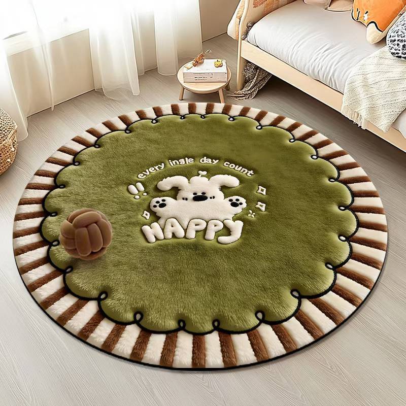Cute Cartoon-Themed Plush Area Rug
