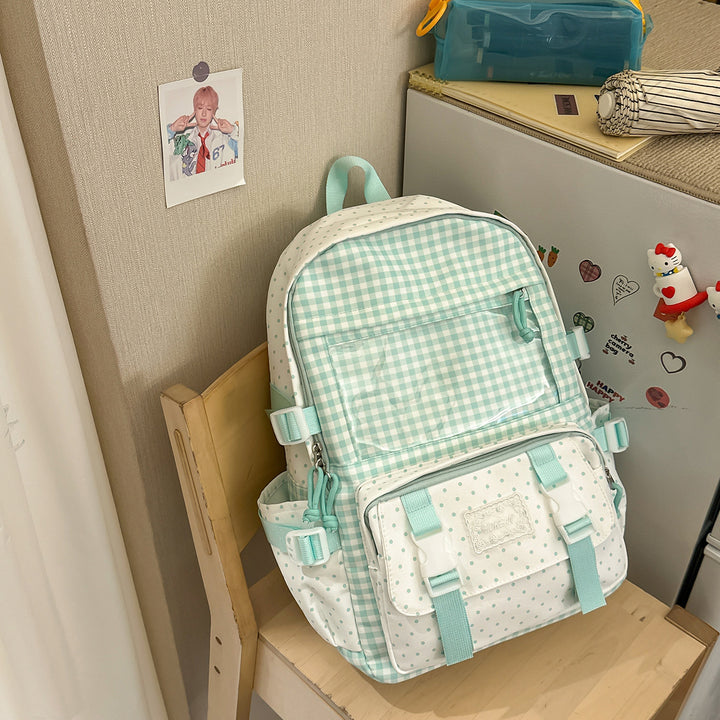 Charming Plaid Patterned Backpack Kalsten