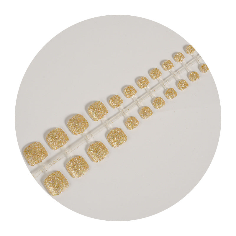 Glittering Press-On Toenail Set Kalsten