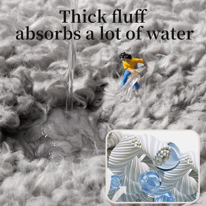 Plush Textured Bathroom Runner