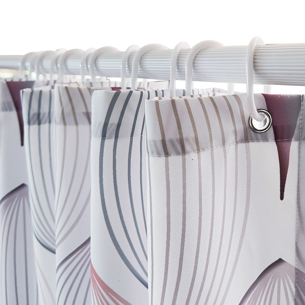 Modern Leaf Textured Shower Curtain Kalsten