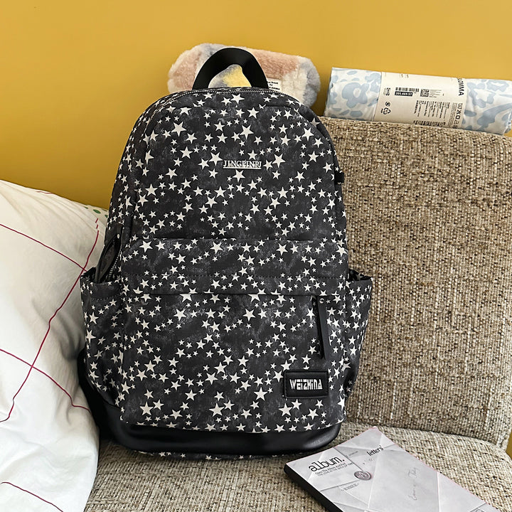 Stylish Star-Printed Casual Backpack Kalsten