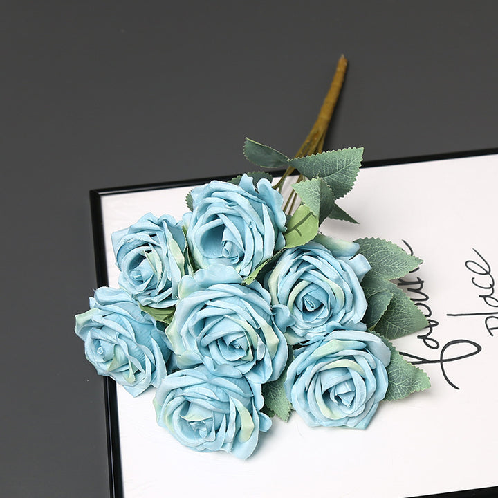 Faux Rose Floral Bouquet for Home Decor