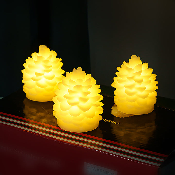 Mini Cone-Layered Sculptural Tabletop Wax Candle