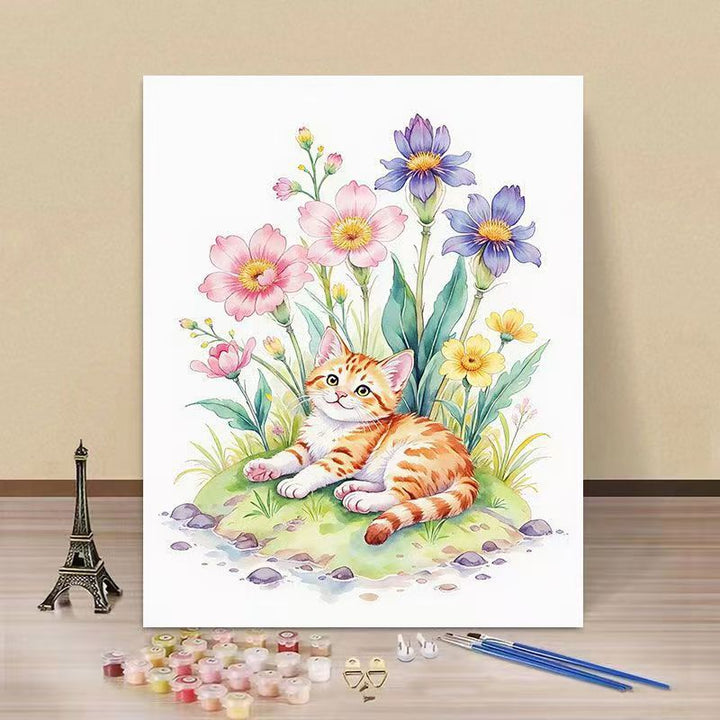 DIY Water Lily and Kingfisher Paint by Numbers Art Kit Kalsten