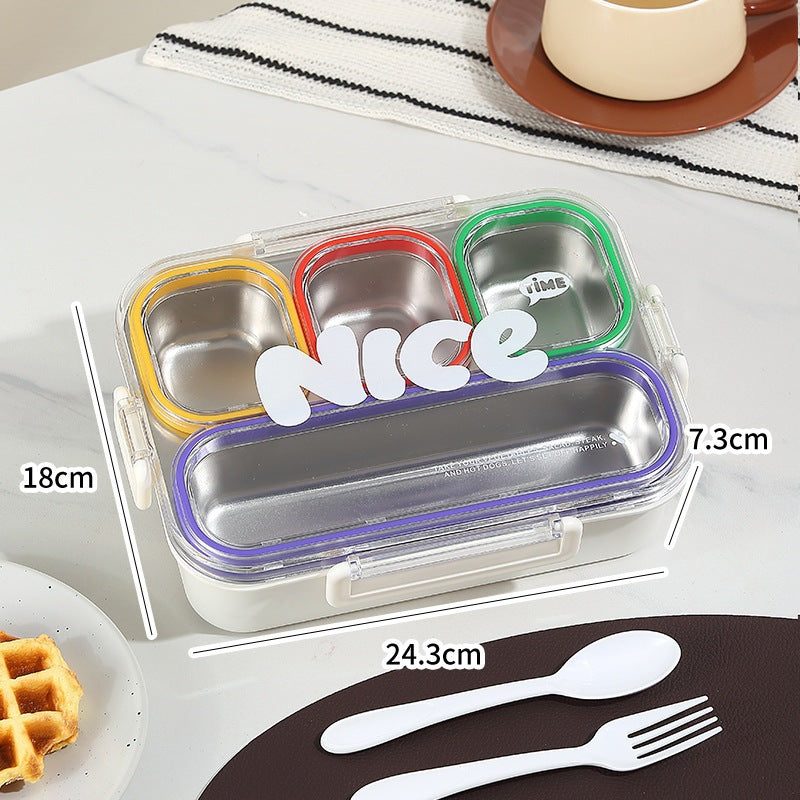 Multi-Compartment Food Storage Container with Airtight Seal