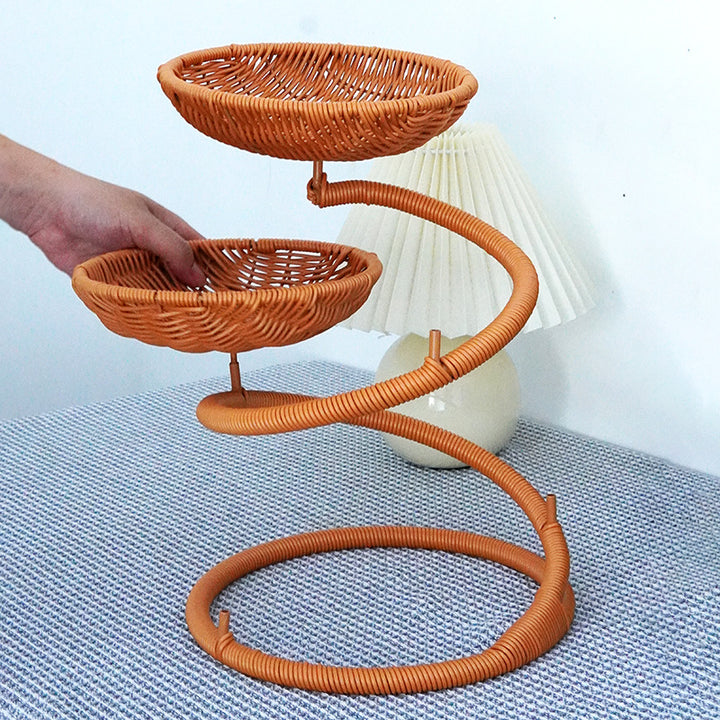 Multi-Tiered Wicker Storage Kalsten