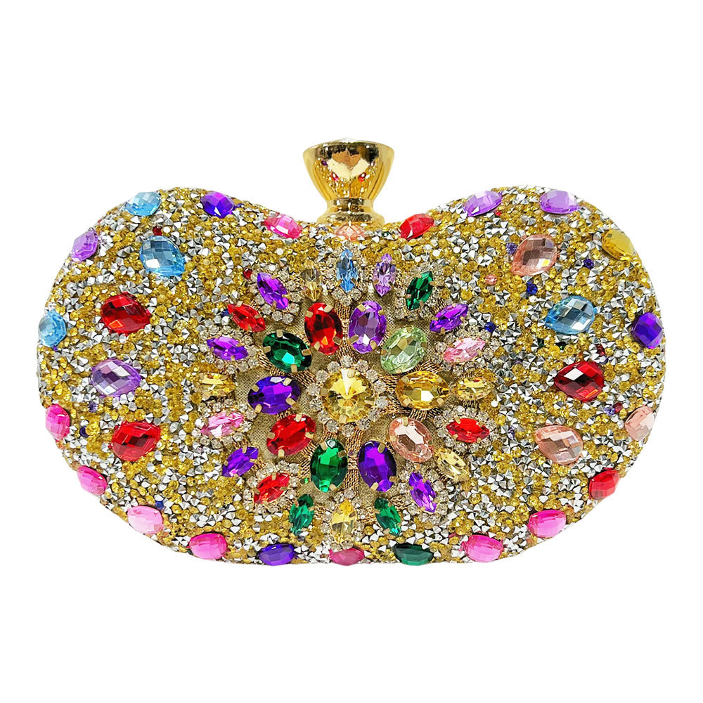 Ornate Crystal-Embellished Evening Clutch