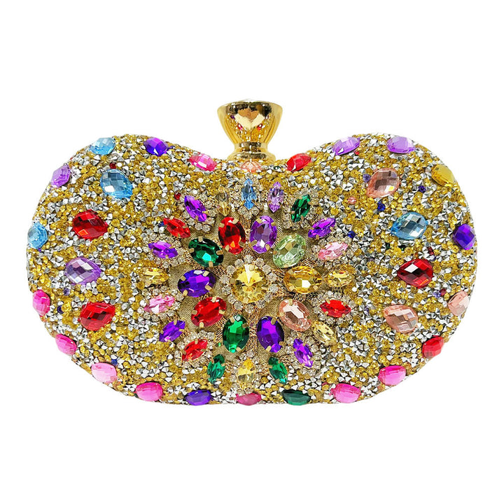 Ornate Crystal-Embellished Evening Clutch