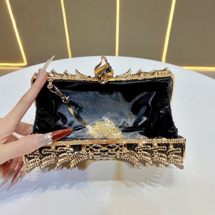 Decorative Metallic Evening Clutch