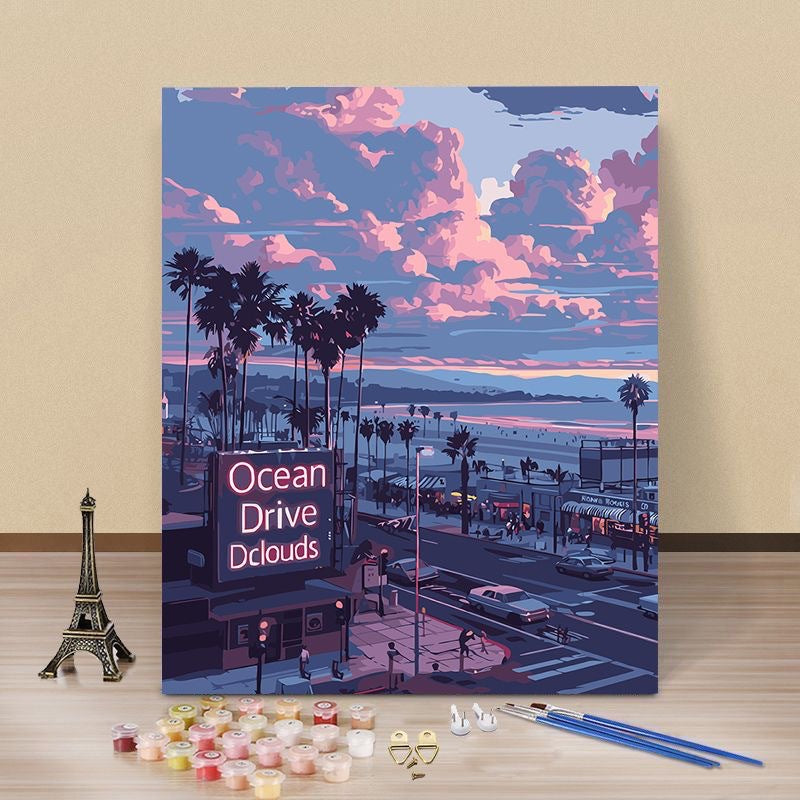 Artistic Coffee Shop Canvas Art Kit Kalsten