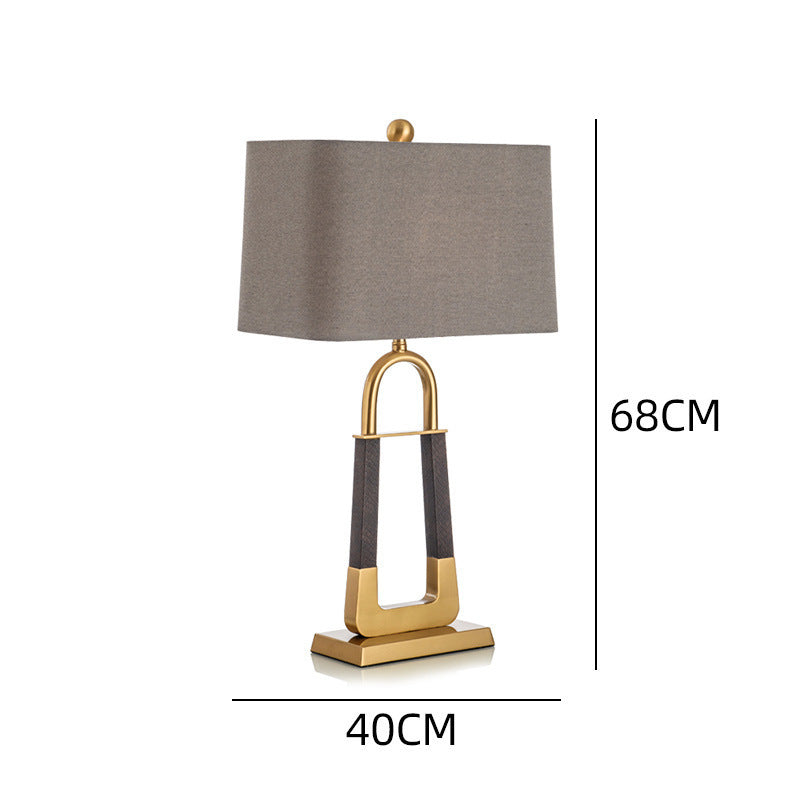 Decorative Table Lamp with Modern Geometric Base