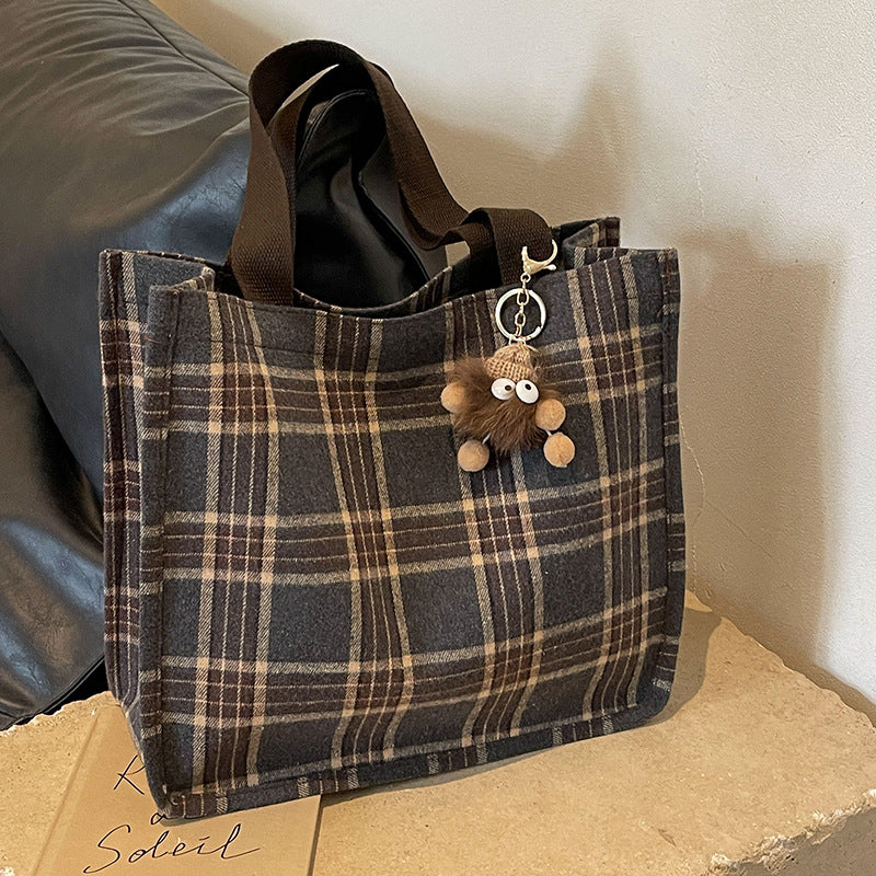 Plaid Tote Bag