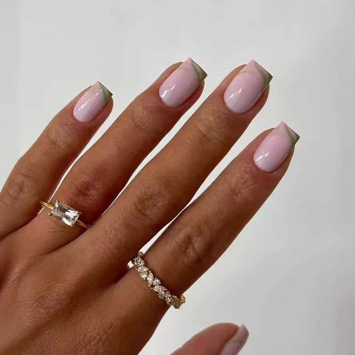 Creative nail design with elegant color gradients Kalsten