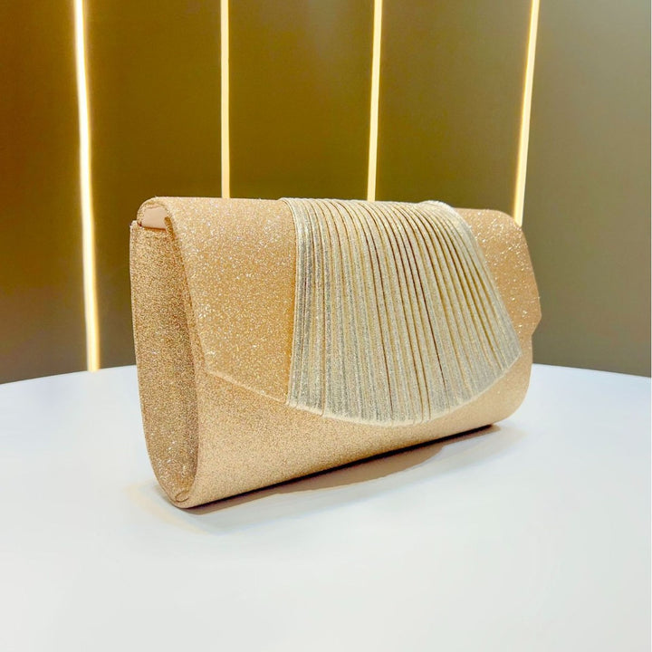 Glamorous Pleated Evening Clutch