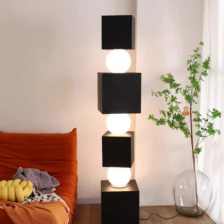 Modern Stacked Geometric Floor Lamp