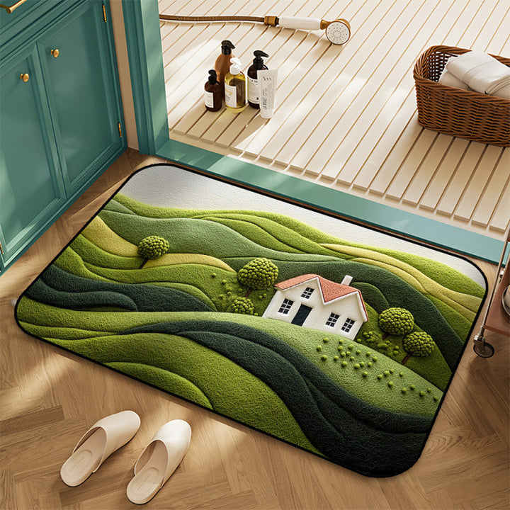 Floral Embroidered Area Rug Kalsten