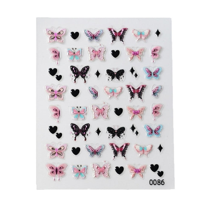 Colorful Butterfly Nail Art Stickers
