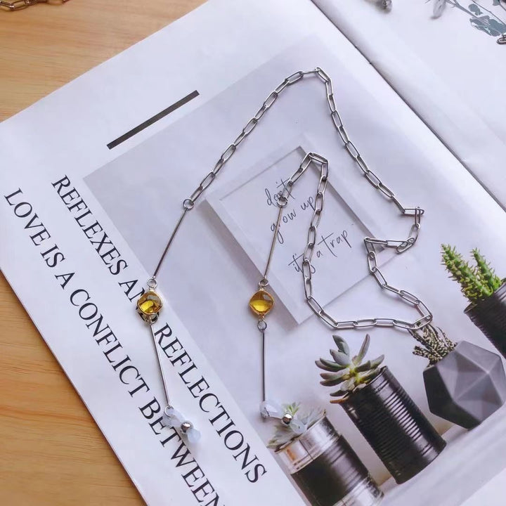 Fashionable glasses holder chain with colorful crystal pendants Kalsten
