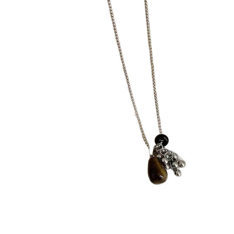 Bohemian Pendant Necklace with Gemstone Charm Kalsten