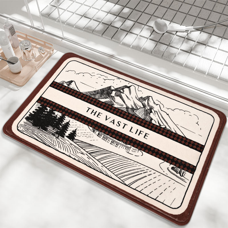 Artistic Landscape Bath Mat Kalsten