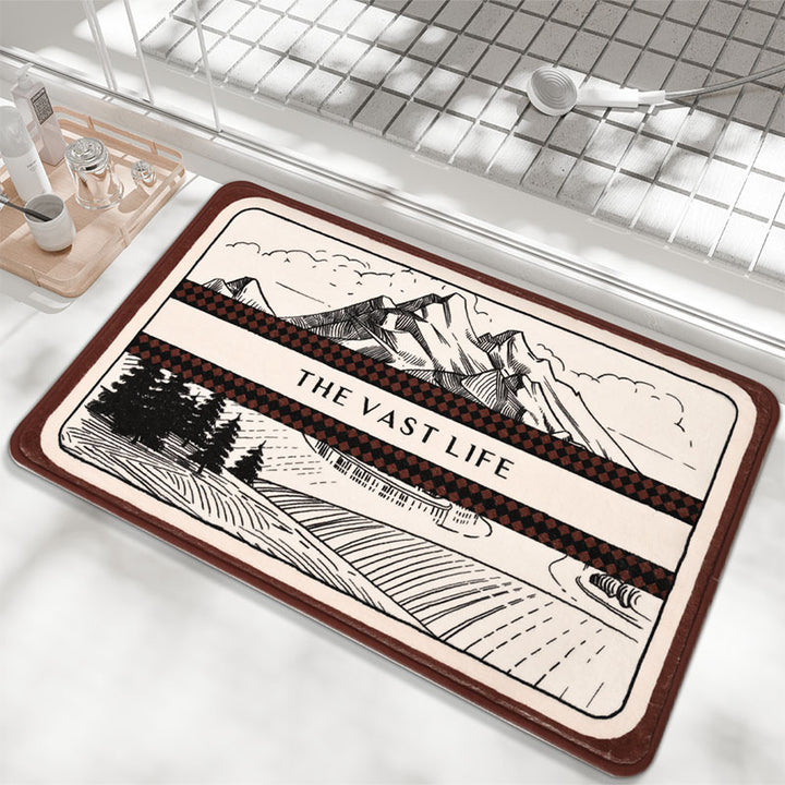 Artistic Landscape Bath Mat Kalsten