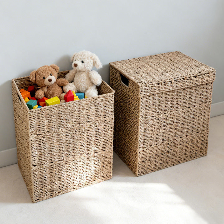 High-quality laundry basket with lid and handles Kalsten