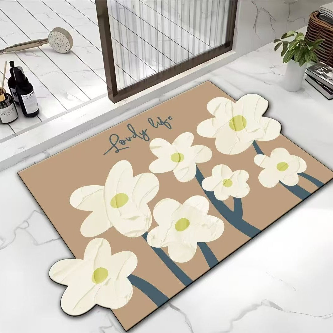 Decorative Floral Kitchen Mat Kalsten