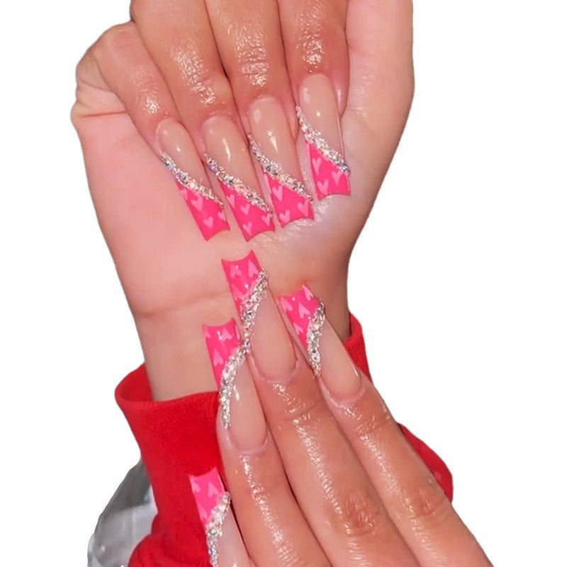 Heart Pattern Decorative Nail Art Extensions