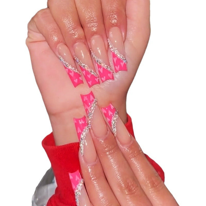 Heart Pattern Decorative Nail Art Extensions