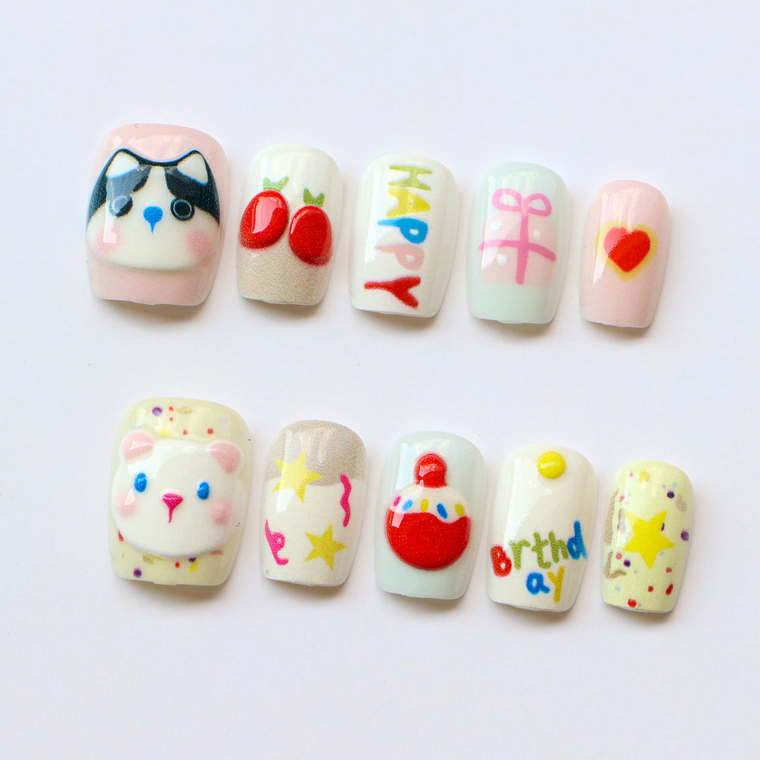 Fun Thematic Press-On Nail Set