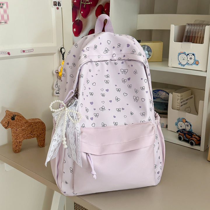 Stylish Heart-Printed Backpack Kalsten
