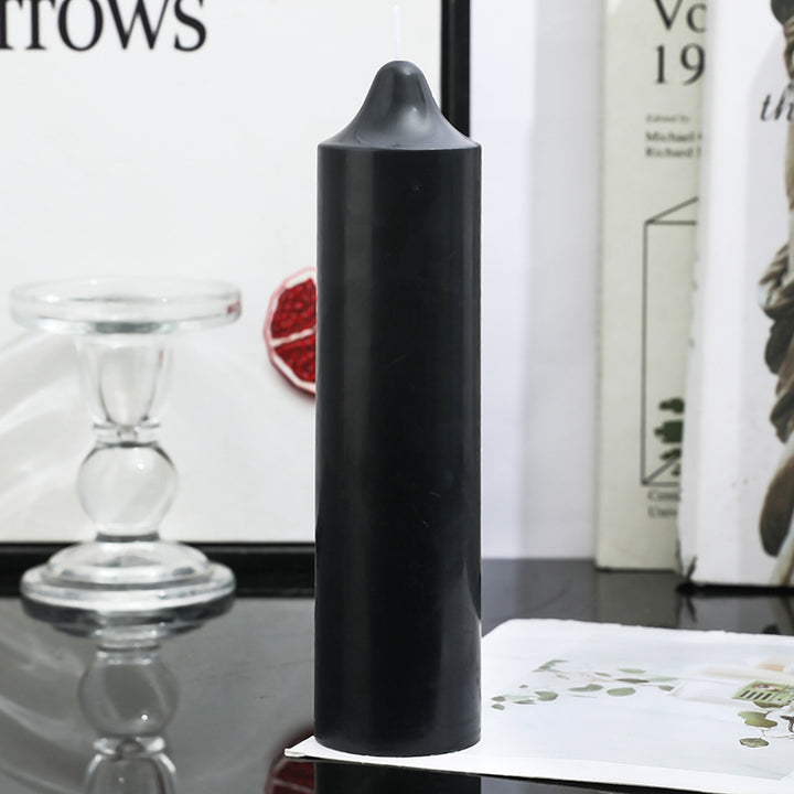Hand-Poured Dome-Peak Sculptural Pillar Candle